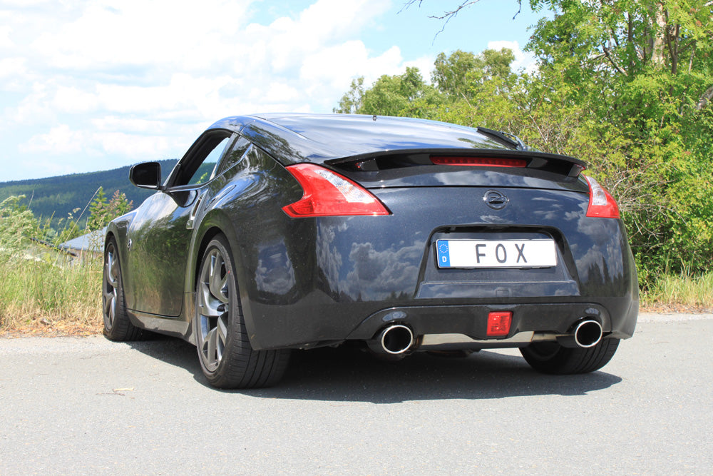 FOX Nissan 370Z Endschalldämpfer quer Ausgang rechts/links - 129x106 Typ 32 rechts/links