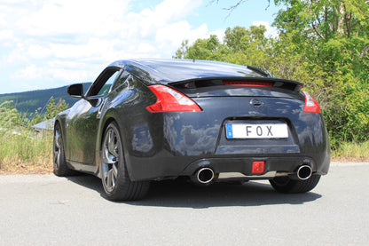 FOX Nissan 370Z Endschalldämpfer quer Ausgang rechts/links - 129x106 Typ 32 rechts/links