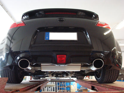 FOX Nissan 370Z Endschalldämpfer quer Ausgang rechts/links - 129x106 Typ 32 rechts/links
