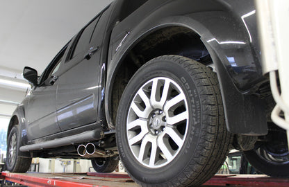 FOX Nissan Navara D40 - 3,0l dCi Endschalldämpfer Sidepipe, Ausgang rechts und links am Fahrzeug - 2x90 Typ 16 rechts/links