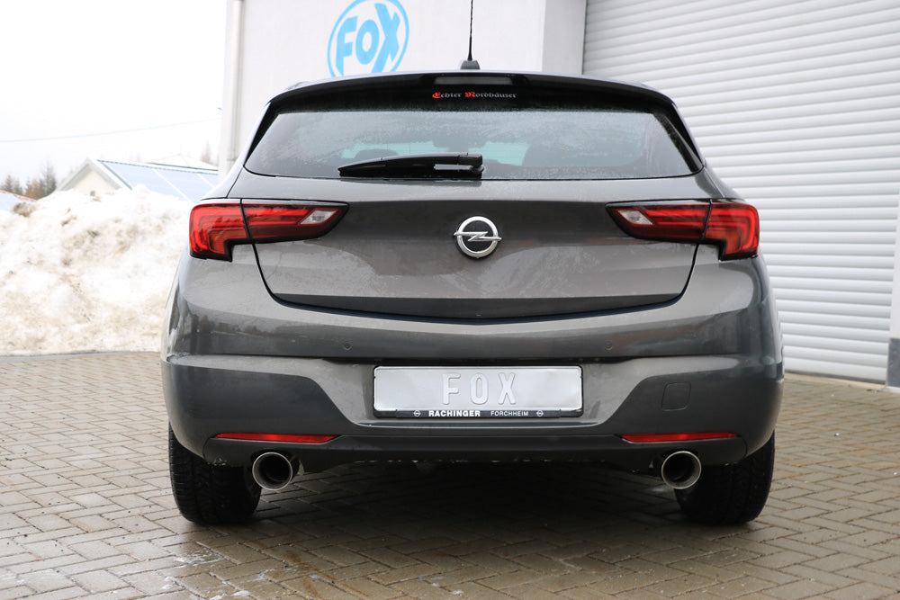 FOX Opel Astra K Schrägheck Endschalldämpfer quer Ausgang rechts/links - 1x100 Typ 25 rechts/links
