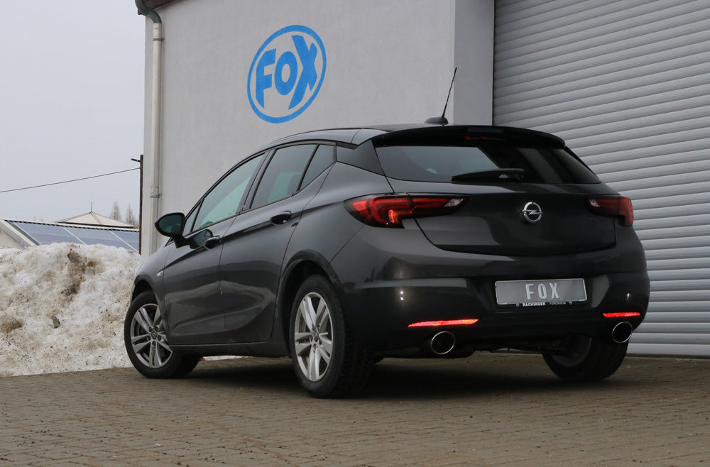 FOX Opel Astra K Schrägheck Endschalldämpfer quer Ausgang rechts/links - 129x106 Typ 32 rechts/links