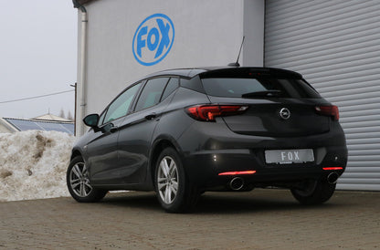 FOX Opel Astra K Schrägheck Endschalldämpfer quer Ausgang rechts/links - 129x106 Typ 32 rechts/links