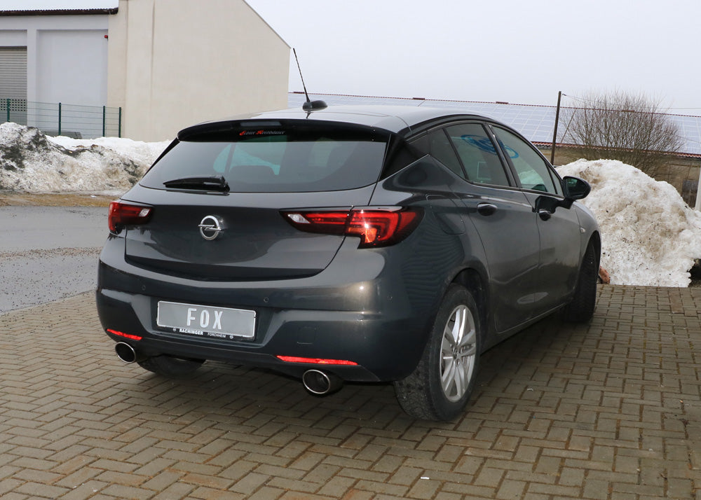 FOX Opel Astra K Schrägheck Endschalldämpfer quer Ausgang rechts/links - 129x106 Typ 32 rechts/links