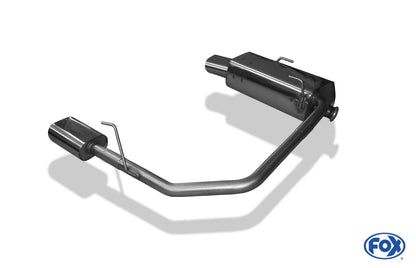 FOX Peugeot 206 S16/ S16 Cabrio Endschalldämpfer Ausgang rechts/links - 135x80 Typ 53 rechts/links