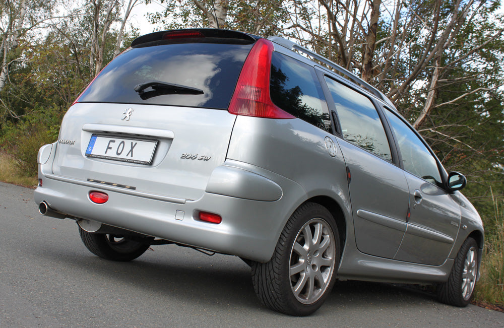 FOX Peugeot 206 SW Endschalldämpfer - 88x74 Typ 32