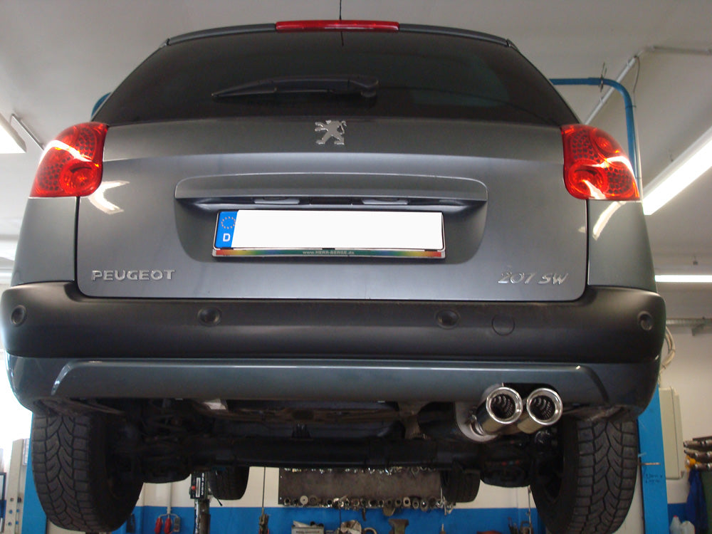 FOX Peugeot 207 SW Endschalldämpfer einseitig - 2x80 Typ 13