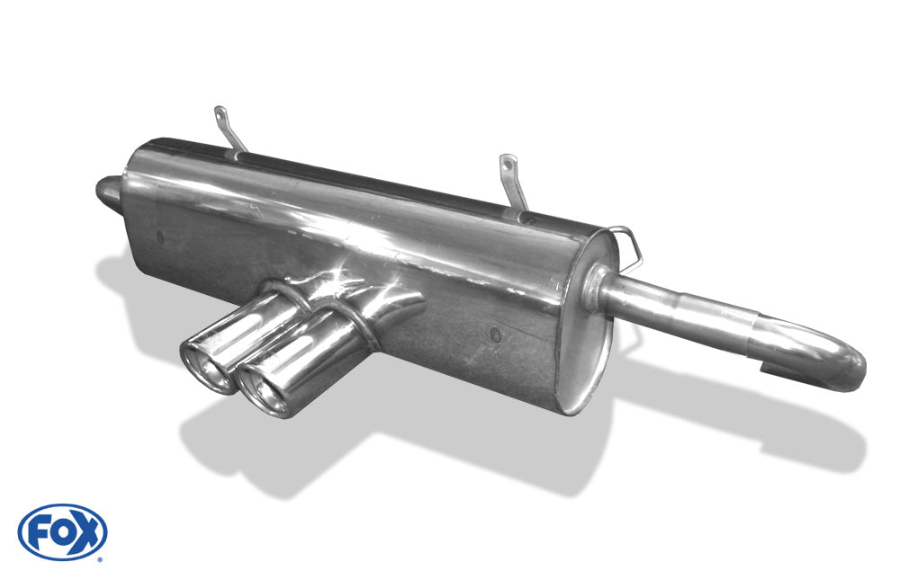 FOX Porsche Boxster Typ 986 Endschalldämpfer Ausgang mittig - 2x80 Typ 17