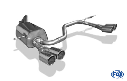 FOX Renault Clio IV Endschalldämpfer Ausgang rechts/links - 2x76 Typ 16 rechts/links