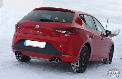 FOX Seat Leon 5F - Starre Hinterachse Endschalldämpfer Ausgang rechts/links - 2x80 Typ 16 rechts/links