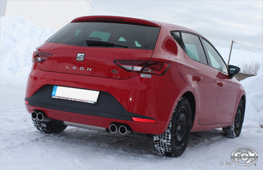 FOX Seat Leon 5F - Starre Hinterachse Endschalldämpfer Ausgang rechts/links - 2x80 Typ 16 rechts/links