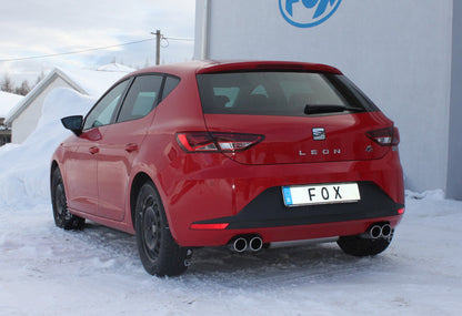FOX Seat Leon 5F - Starre Hinterachse Endschalldämpfer Ausgang rechts/links - 2x80 Typ 16 rechts/links