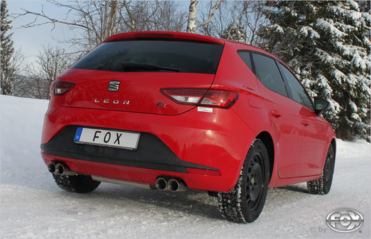FOX Seat Leon 5F - Starre Hinterachse Endschalldämpfer Ausgang rechts/links - 2x80 Typ 25 rechts/links
