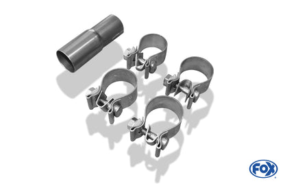 FOX Seat Mii/ Skoda Citigo/ VW UP Endrohrsystem links passend auf originalen oder FOX-Endschalldämpfer - 1x80 Typ 25 links