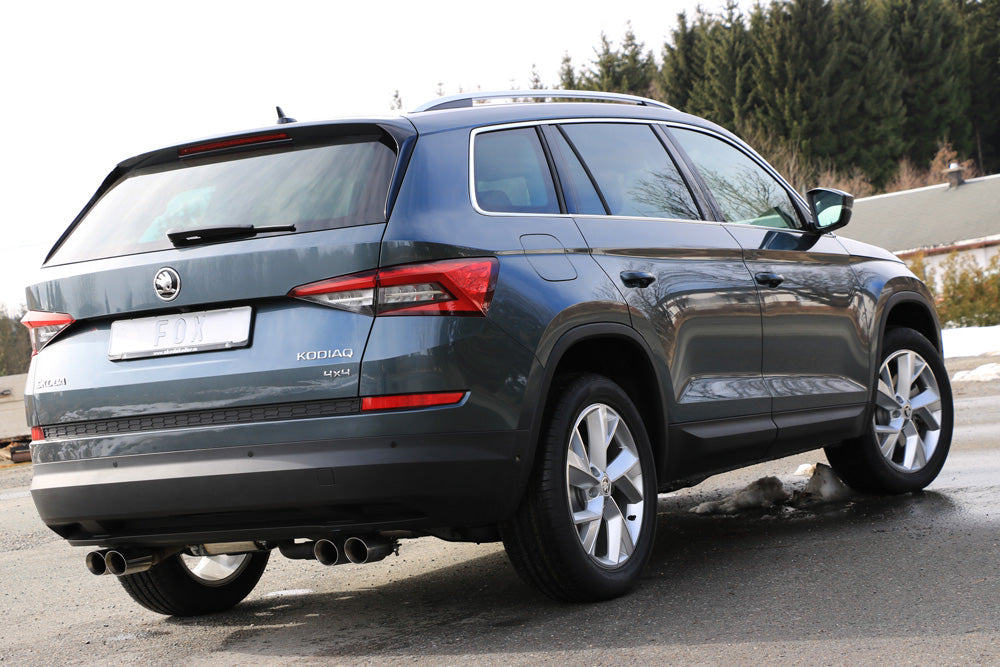 FOX Skoda Kodiaq 4x4 Endschalldämpfer quer - 2x80 Typ 25 rechts/links - Endrohre unter der Stoßstange