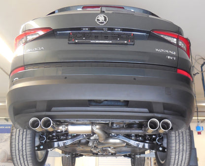 FOX Skoda Kodiaq 4x4 Endschalldämpfer quer - 2x80 Typ 25 rechts/links - Endrohre unter der Stoßstange