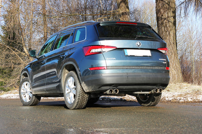 FOX Skoda Kodiaq 4x4 Endschalldämpfer quer - 2x80 Typ 25 rechts/links - Endrohre in der Stoßstange