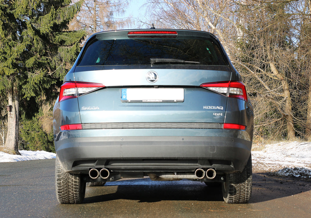 FOX Skoda Kodiaq 4x4 Endschalldämpfer quer - 2x80 Typ 25 rechts/links - Endrohre in der Stoßstange