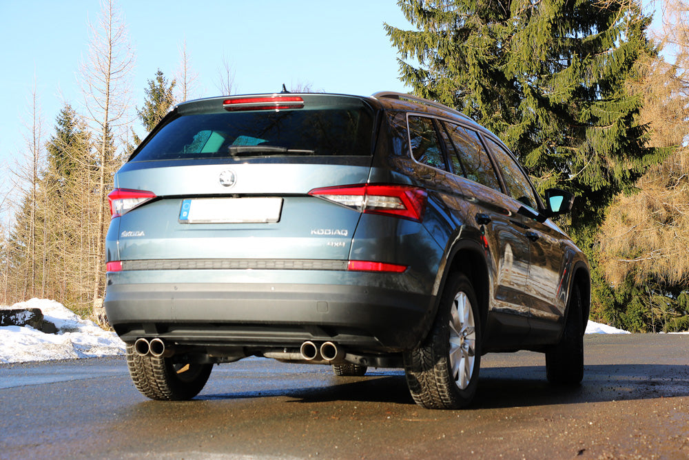FOX Skoda Kodiaq 4x4 Endschalldämpfer quer - 2x80 Typ 25 rechts/links - Endrohre in der Stoßstange