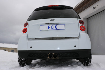 FOX Smart Fortwo Coupe 451 mit Brabus Stoßstange Endschalldämpfer Ausgang mittig - 2x80 Typ 14