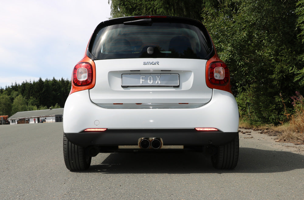 FOX Smart Fortwo 453 Endschalldämpfer Ausgang mittig - 2x80 Typ 14