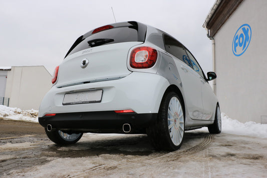 FOX Smart Forfour 453 Endschalldämpfer quer Ausgang rechts/links inkl. Flexstück - 78x75 Typ 70 rechts/links