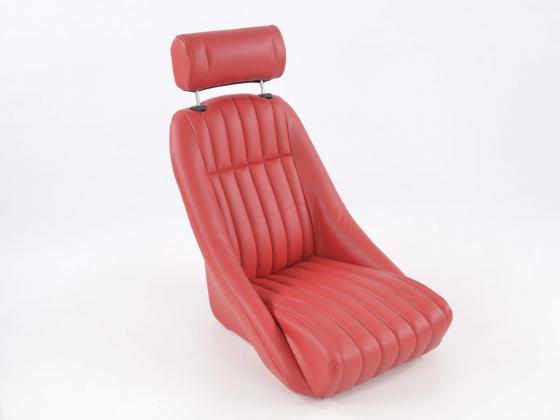 FK Oldtimersitze Auto Vollschalensitze Set Montgomery im Retro-Look rot
