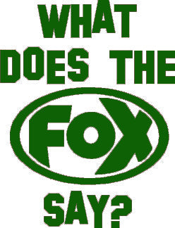 FOX FOX Sticker Weiß "What does the FOX say?" - geplottet Höhe: 120mm  Breite: 100mm