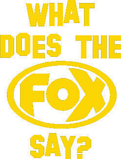 FOX FOX Sticker Melone "What does the FOX say?" - geplottet Höhe: 120mm  Breite: 100mm