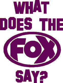 FOX FOX Sticker Violet "What does the FOX say?" - geplottet Höhe: 120mm  Breite: 100mm