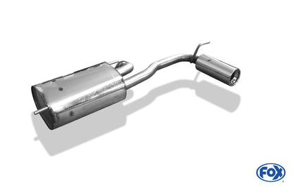 FOX Subaru Justy II für Modelle mit lackierter Stoßstange Endschalldämpfer quer  - 1x90 Typ 13