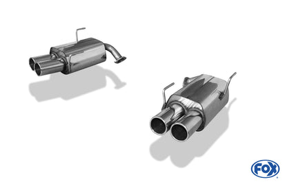 FOX Subaru Impreza GJ 4x4 - WRX Stufenheck Endschalldämpfer rechts/links zweiflutig - 2x90 Typ 12 rechts/links