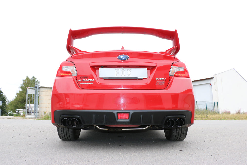 FOX Subaru Impreza GJ 4x4 - WRX Stufenheck Endschalldämpfer rechts/links zweiflutig - 2x90 Typ 12 rechts/links schwarz emalliert