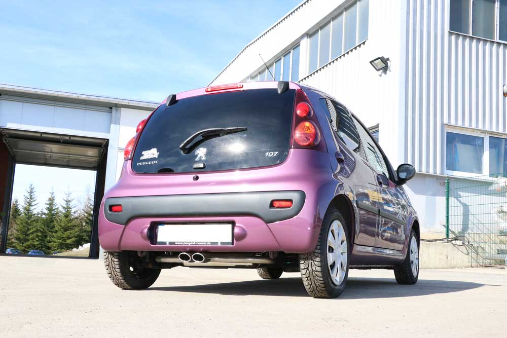 FOX CitroenC1/ Peugeot 107/ Toyota Aygo Endschalldämpfer Ausgang mittig - 2x86x54 Typ 32