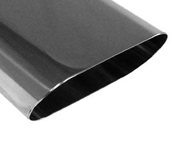 FOX Anschweißendrohr Typ 50 130x50 mm / Länge: 230 mm  - flachoval / uneingerollt / 15° abgeschrägt / ohne Absorber