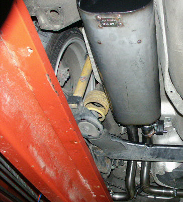 FOX VW Golf IV 3-türig Endschalldämpfer Side Pipe - 2x70 Typ 10 Ausgang auf Fahrerseite
