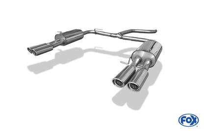 FOX VW Bus T5/ T6 Endschalldämpfer Ausgang rechts/links - 2x88x74 Typ 33 rechts/links