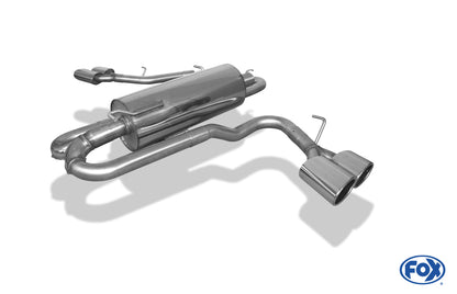 FOX Ford Ranger ab 09/2015 4x4 - Wildtrak Endschalldämpfer Sidepipe, Ausgang rechts und links am Fahrzeug - 2x115x85 Typ 38 rechts/links