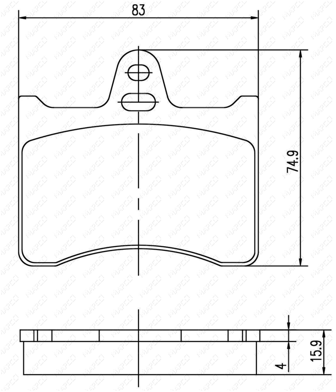 MAPCO Bremsbelagsatz, Scheibenbremse Hinterachse  6896